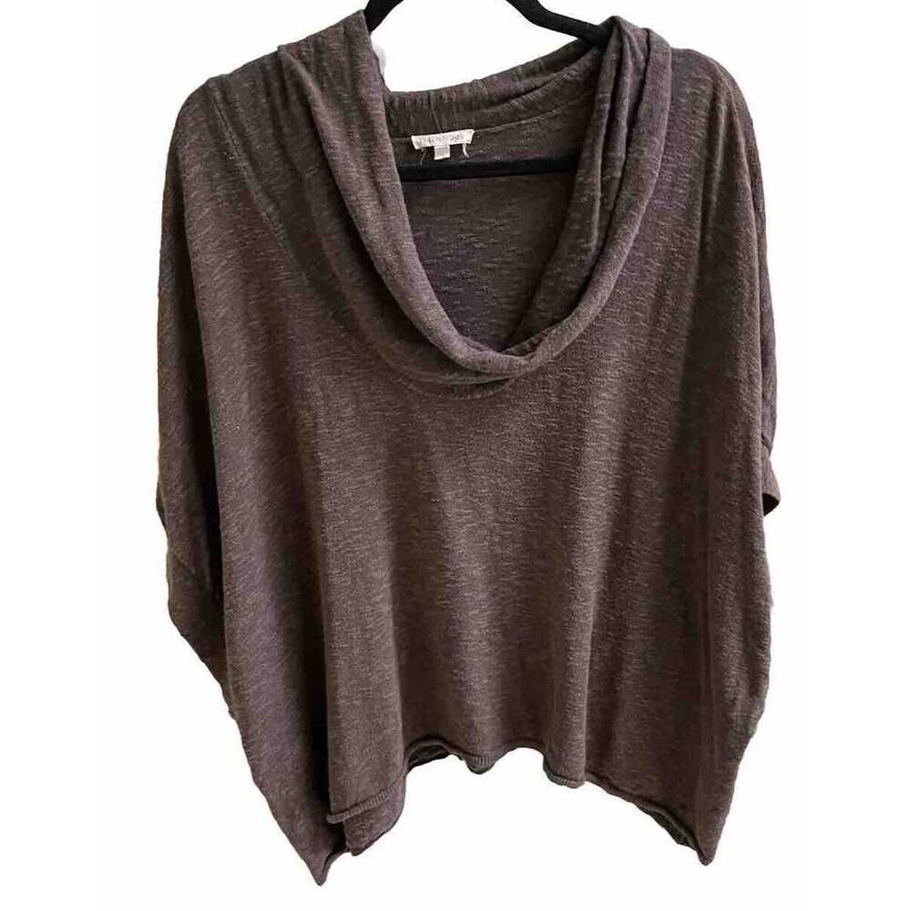 Cozy Women's Cowl Neck Sweater - Brown